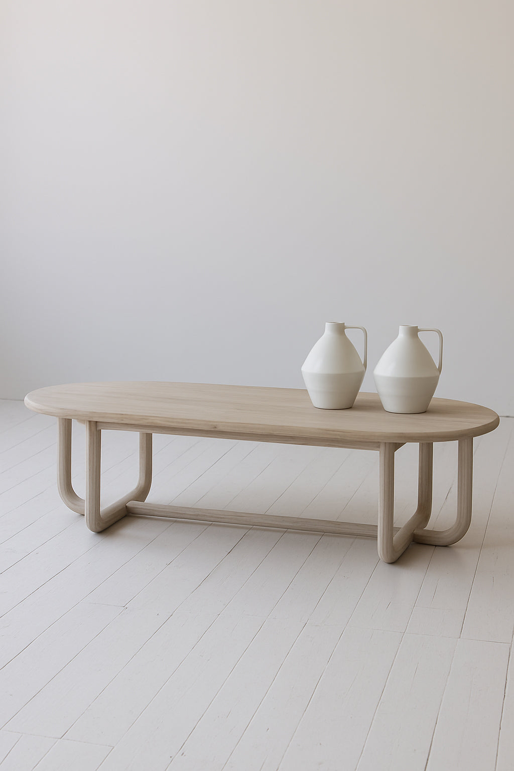Mesa de centro Kristen en madera de pino reciclada - L 160 cm