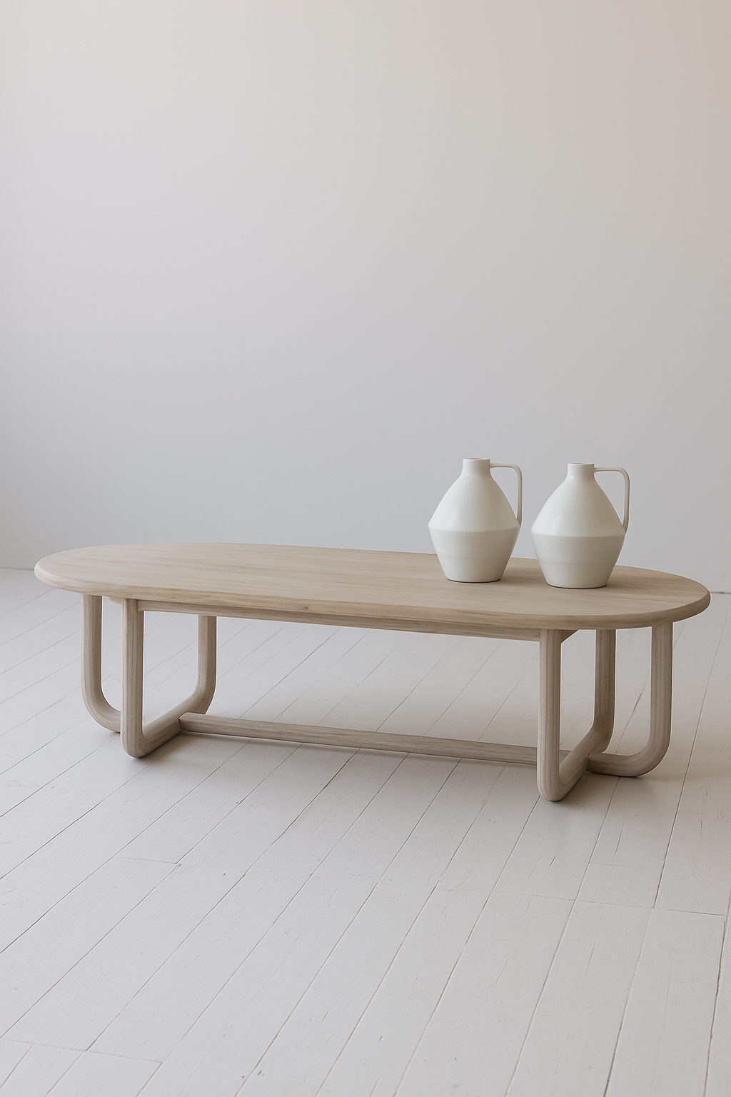 Mesa de centro Kristen en madera de pino reciclada - L 160 cm