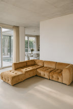 Sofá Modular Grande - Twiggy Panné Velvet - Terracota