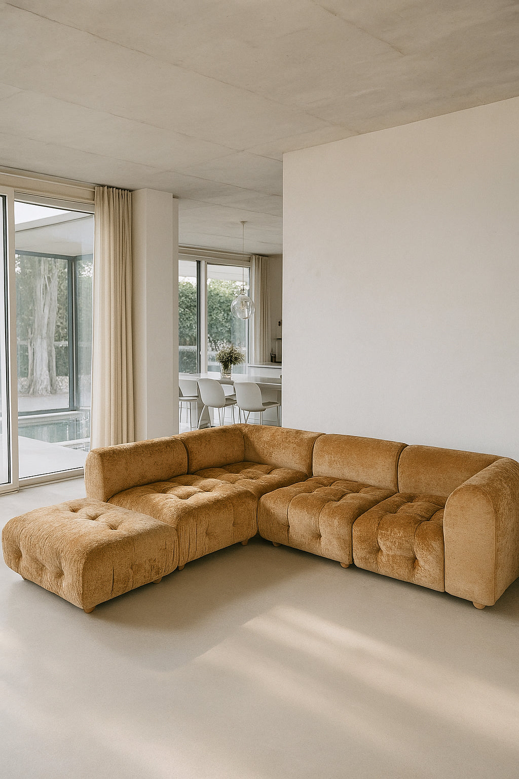 Sofá Modular Grande - Twiggy Panné Velvet - Terracota