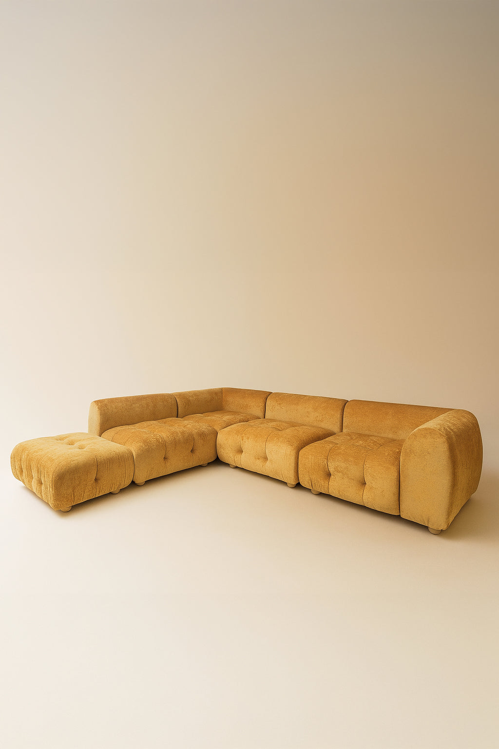 Sofá Modular Grande - Twiggy Panné Velvet - Terracota