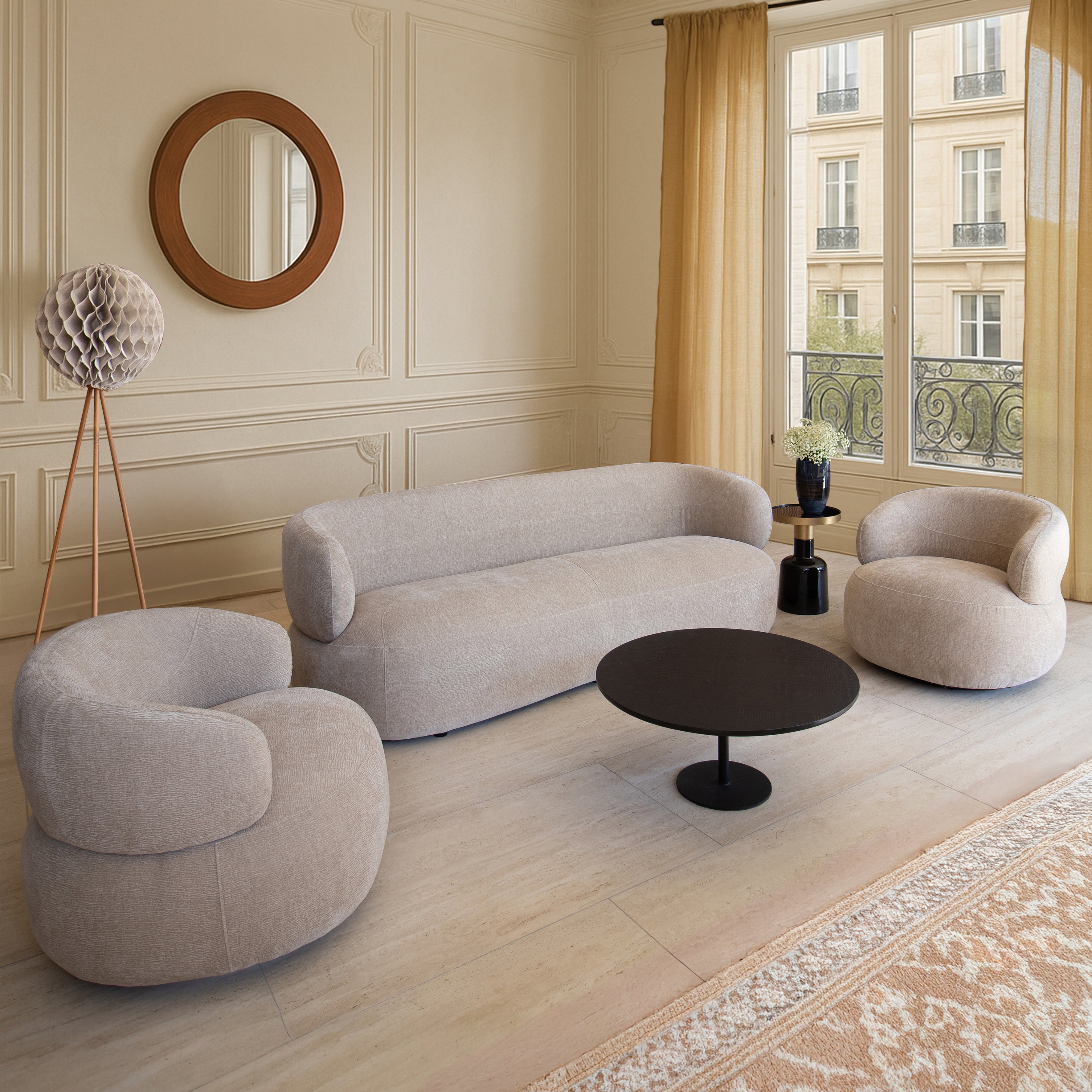 Glove - Sofa - Textured Velvet - Beige