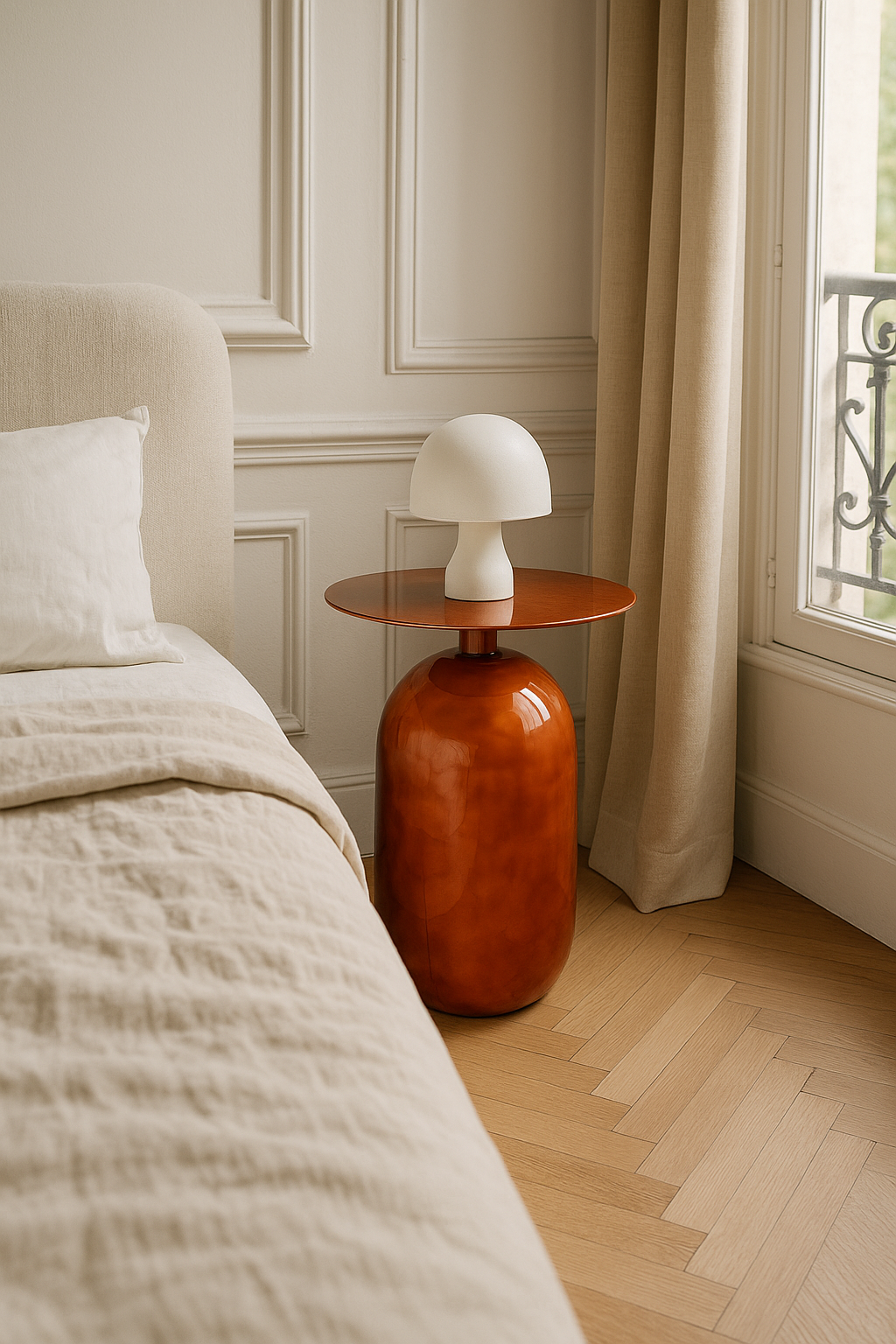 Bodo - Meuble D'Appoint - Métal - Terracotta