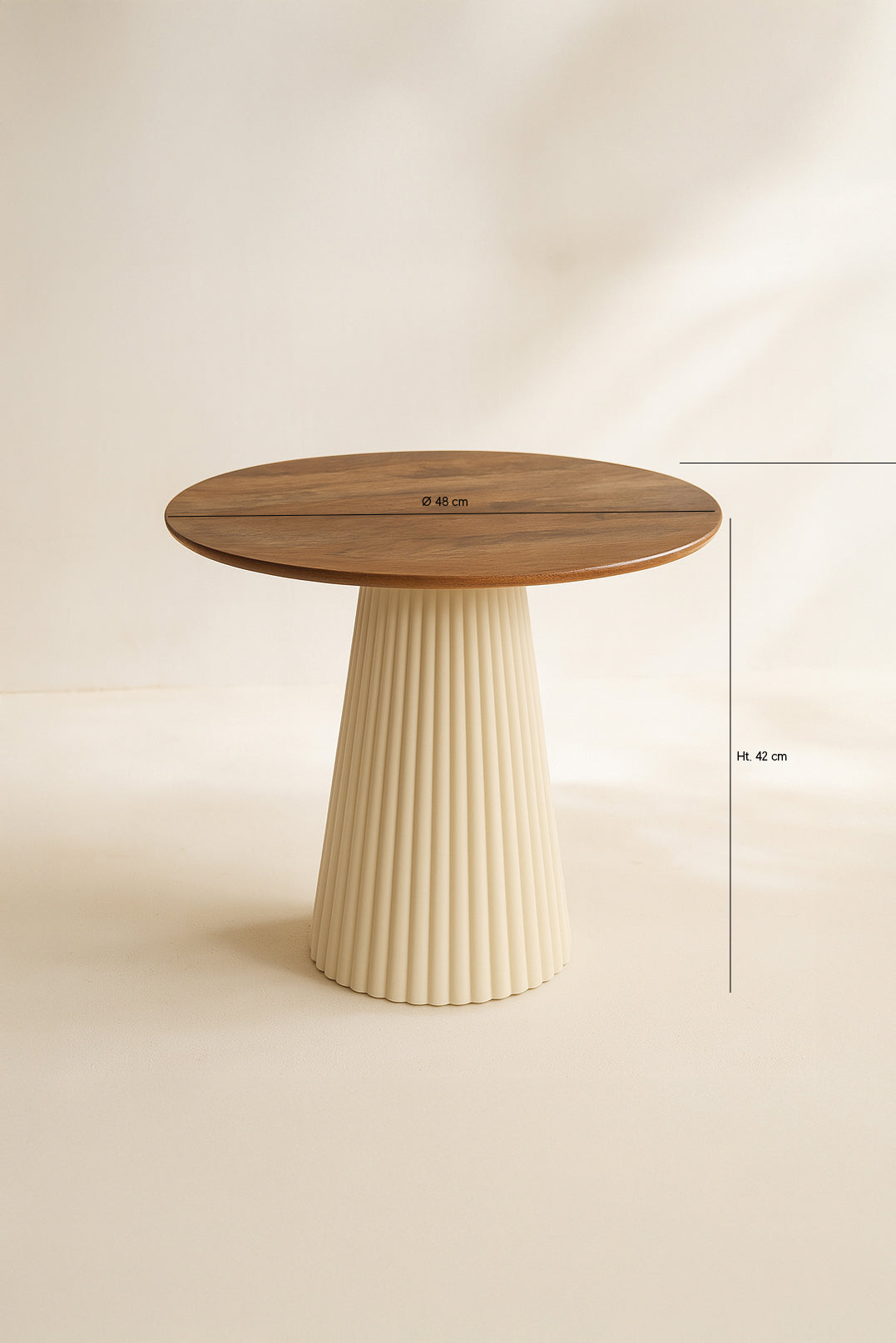 Fjord - Meuble D'Appoint - Bois De Manguier/Métal - Ecru