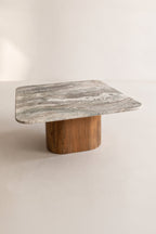 Bergen - Mesa de Centro - Madera de Acacia/Mármol - Gris