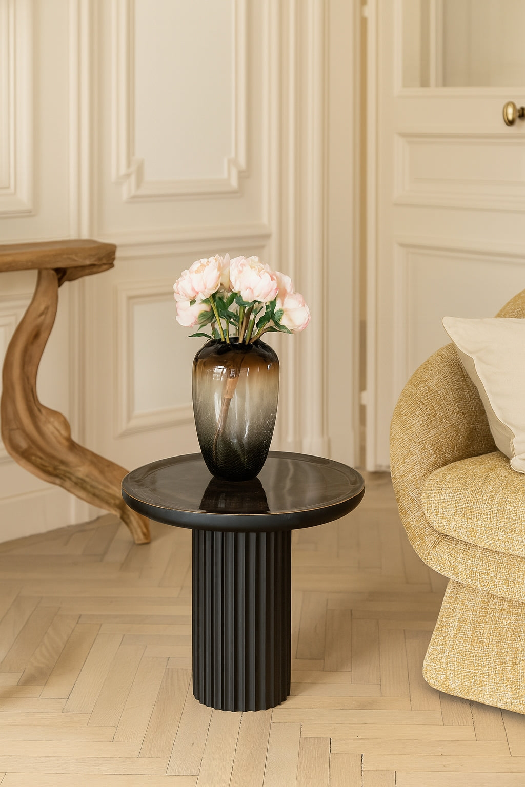 Soren - Meuble D'Appoint - Bois Manguier/Métal - Noir