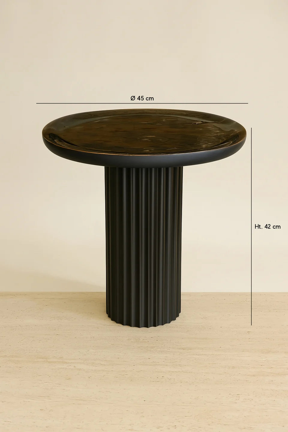 Soren - Meuble D'Appoint - Bois Manguier/Métal - Noir