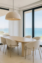 Quito - Oval Table - Wood Effect - Natural