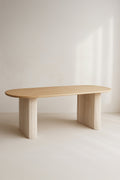 Quito - Oval Table - Wood Effect - Natural