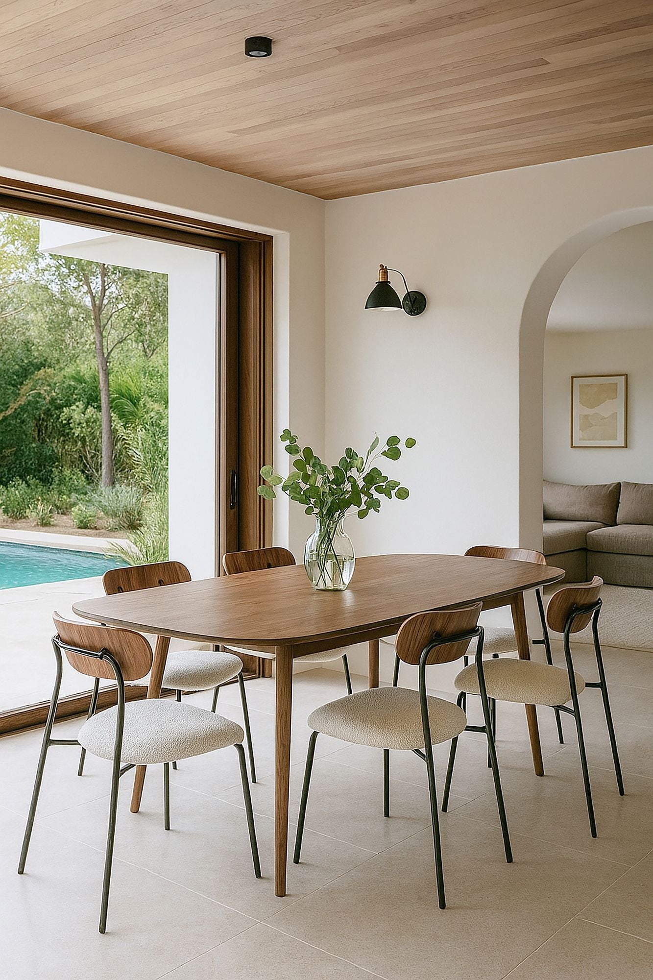 Callao - Table Rectangulaire - Effet Bois - Noyer
