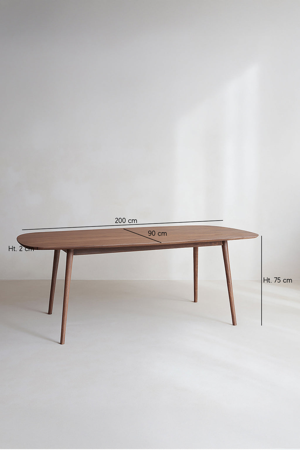 Callao - Table Rectangulaire - Effet Bois - Noyer
