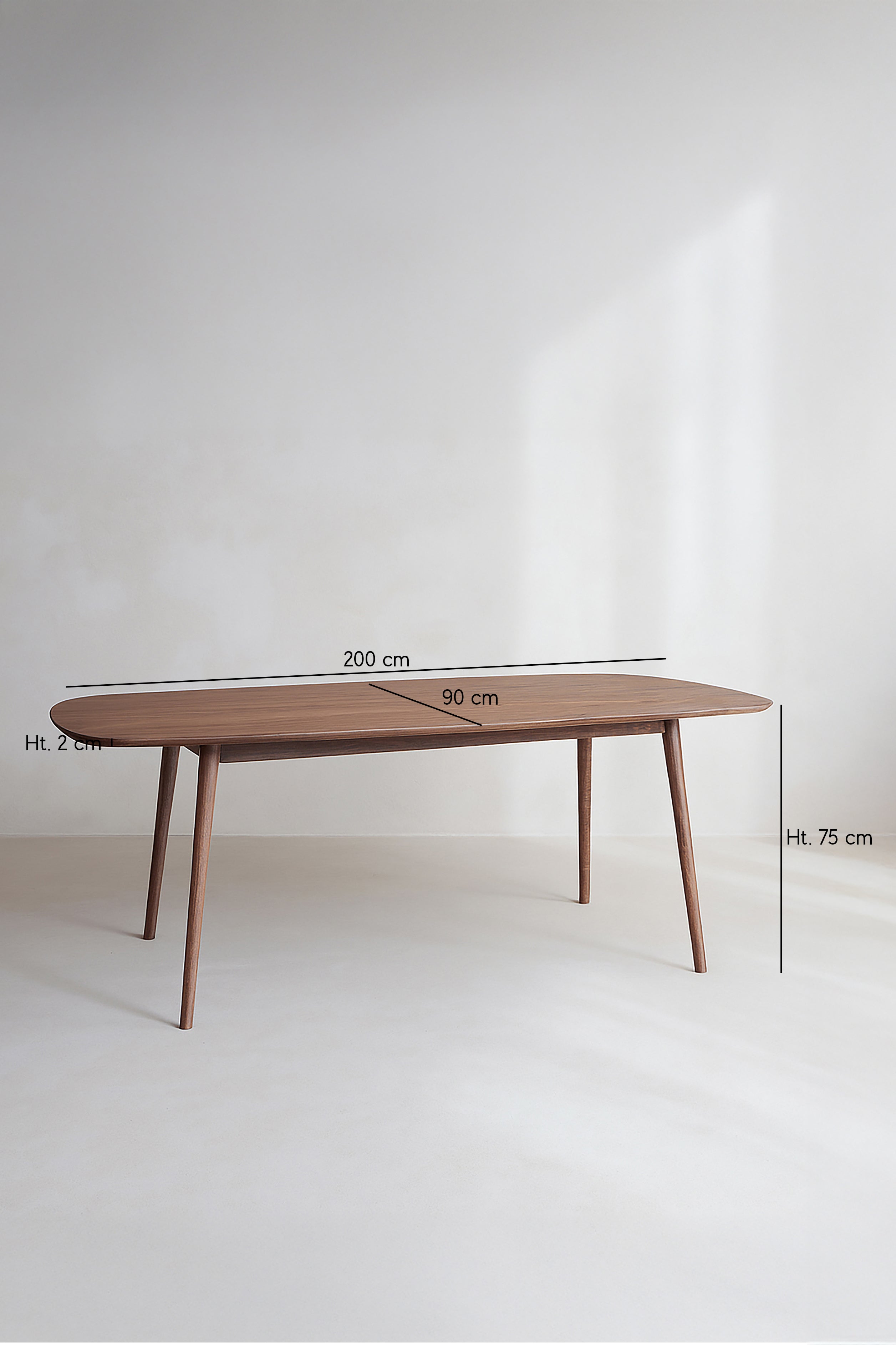 Callao - Table Rectangulaire - Effet Bois - Noyer