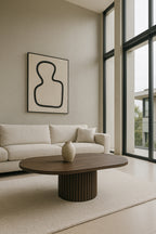 Sierra - Tble Basse Ovale - Effet Bois - Noyer