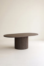 Sierra - Tble Basse Ovale - Effet Bois - Noyer
