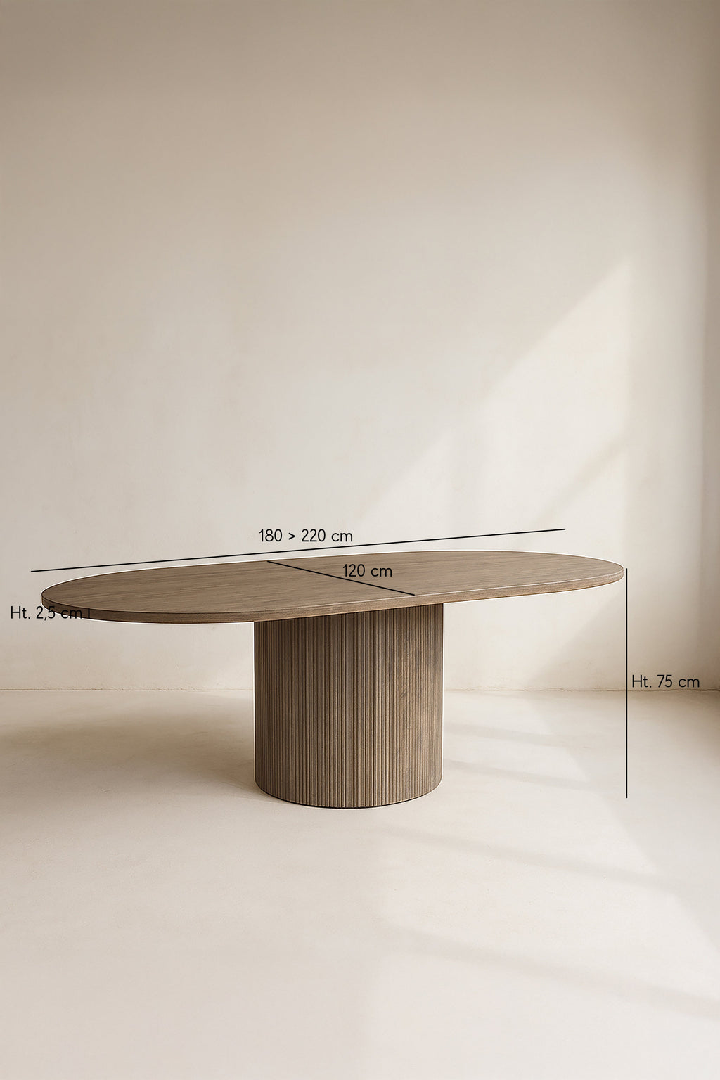 Sierra - Table Extensible - Effet Bois - Noyer