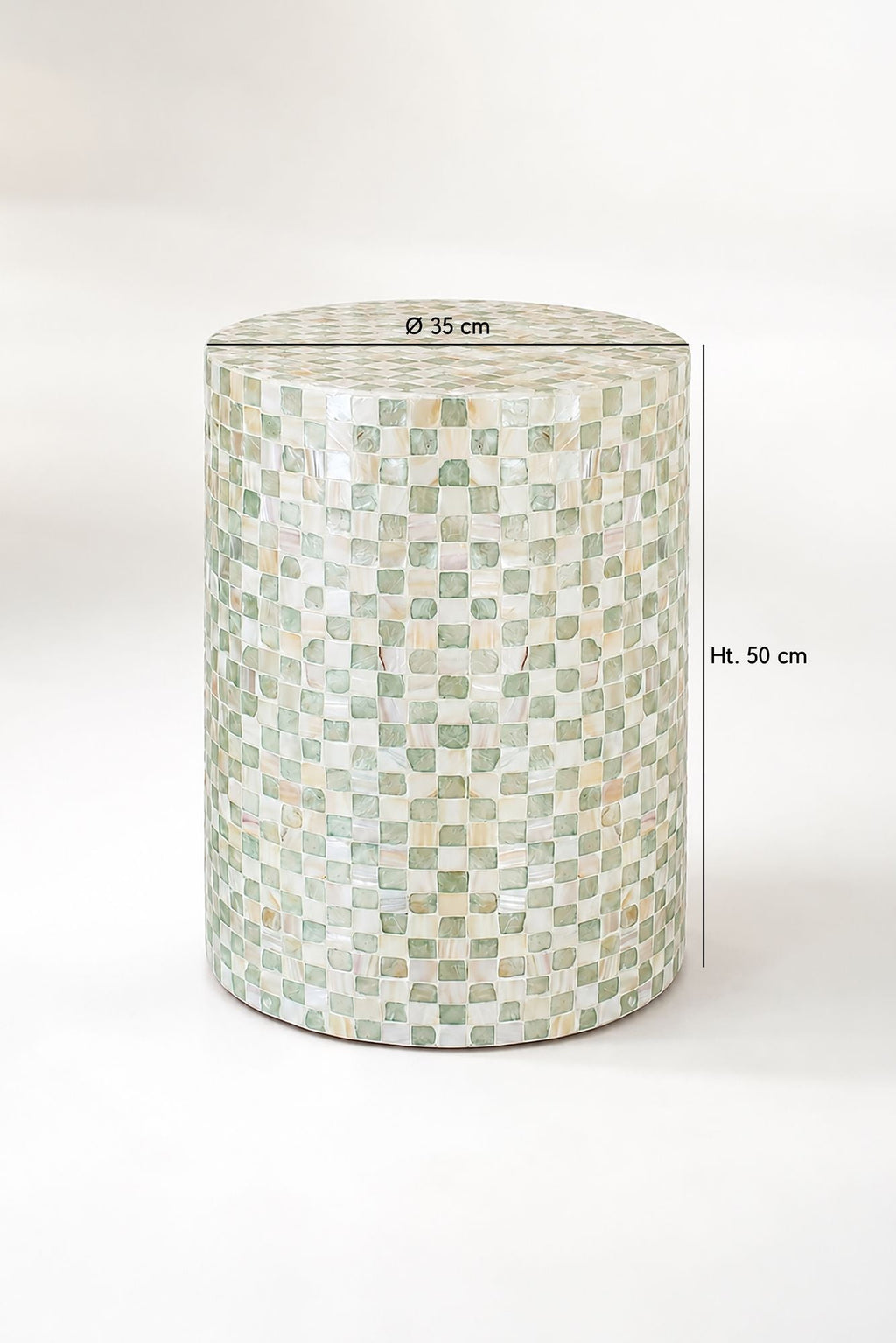 Zina - Meuble D'Appoint - Coquille De Capiz - Vert