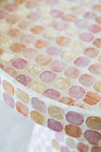 Elora Side Table - Capiz Shells with Dew Effect