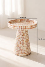 Elora Side Table - Capiz Shells with Dew Effect
