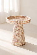 Elora Side Table - Capiz Shells with Dew Effect
