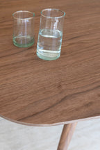 Callao Set - Walnut Wood Table + 6 Brown Teddy Chairs