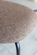 Callao Set - Walnut Wood Table + 6 Brown Teddy Chairs