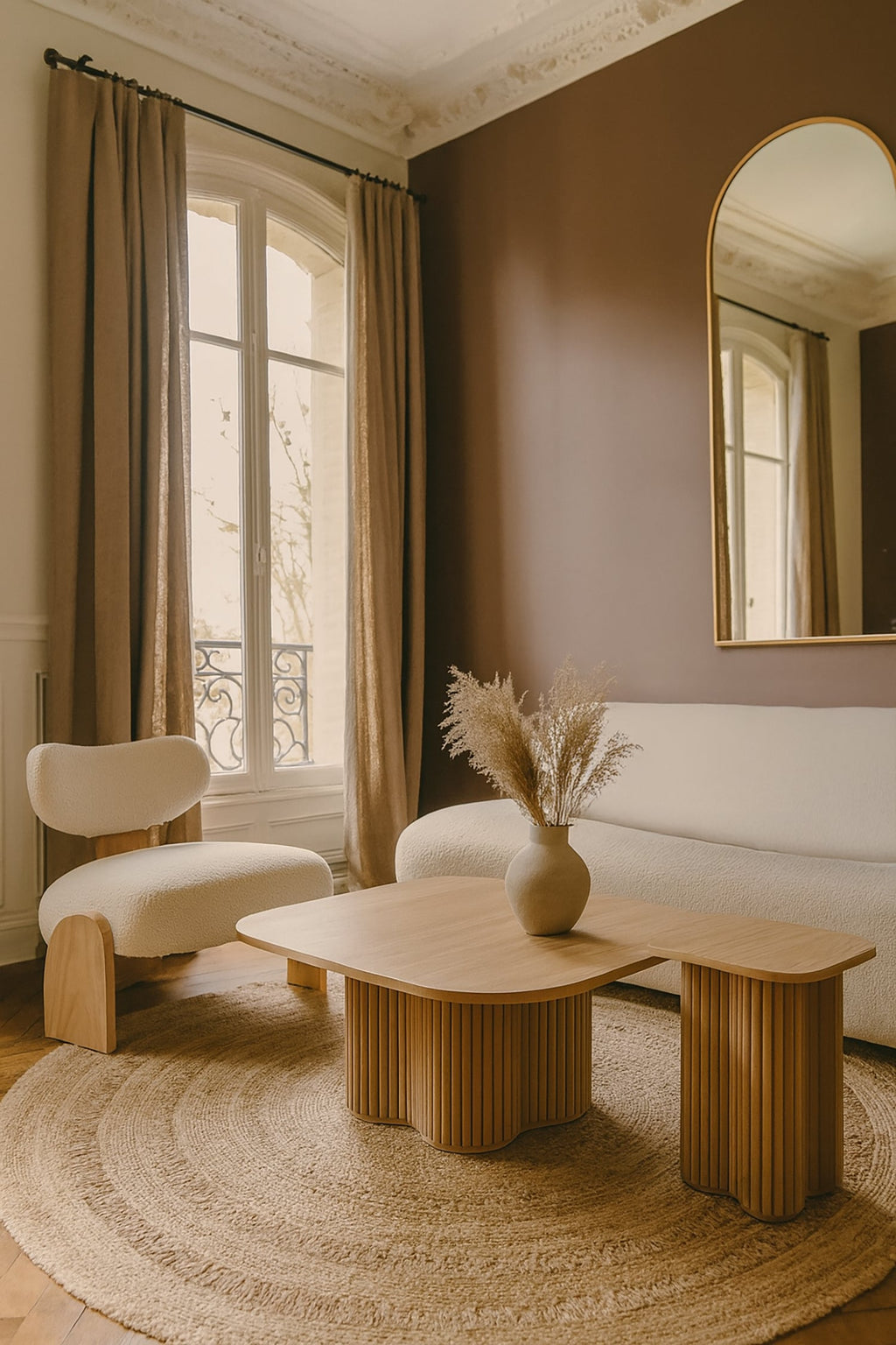 Alba - Table Basse - Effet Bois - Naturel