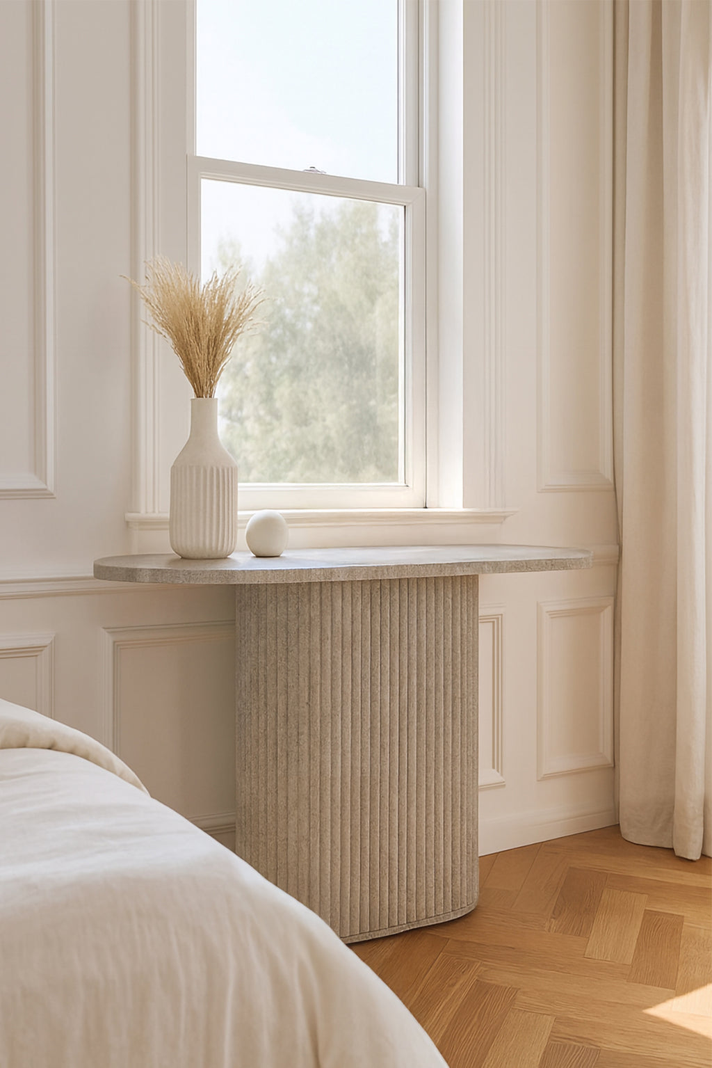 Inaya Console - Natural Travertine Effect Mdf