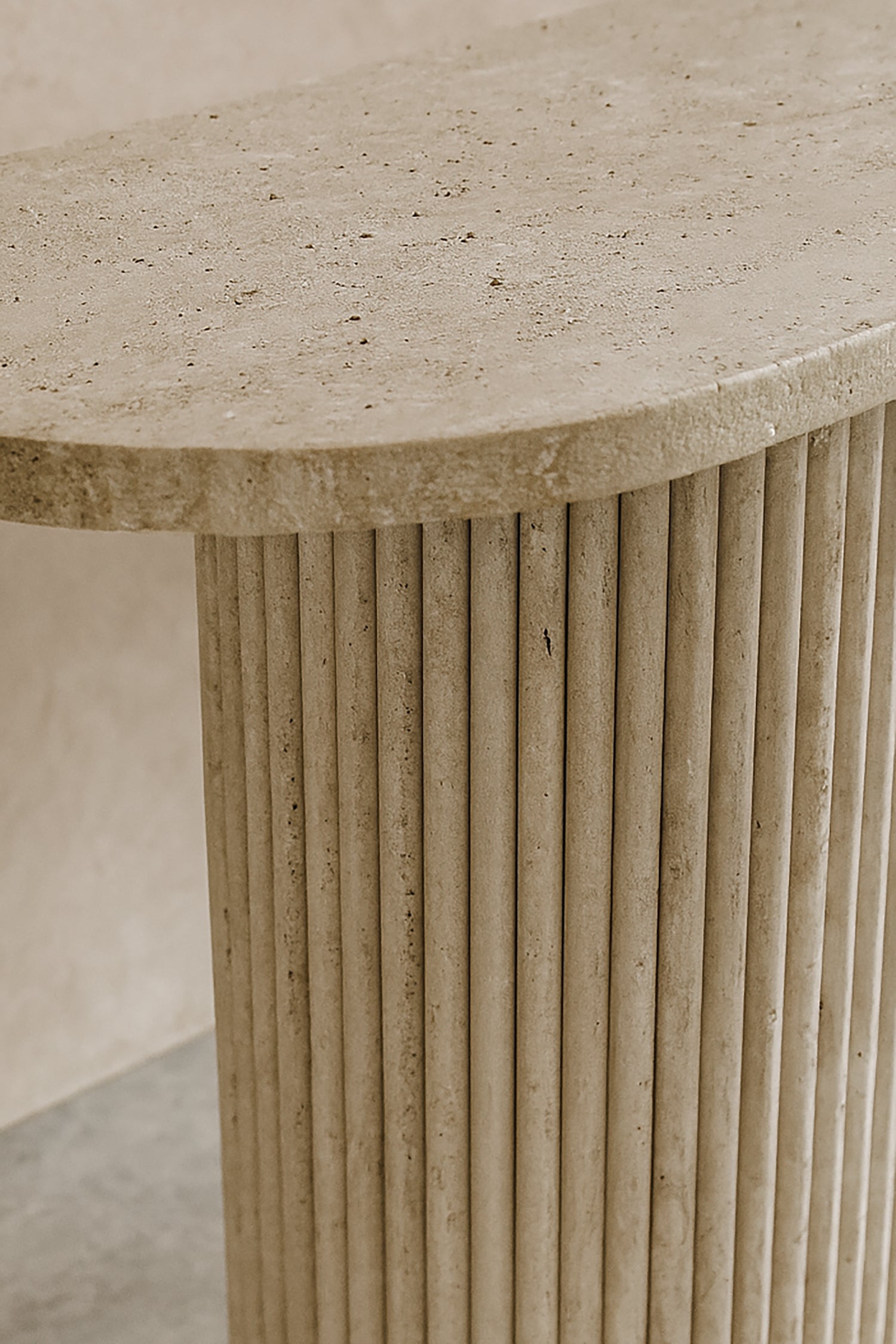 Inaya Console - Natural Travertine Effect Mdf