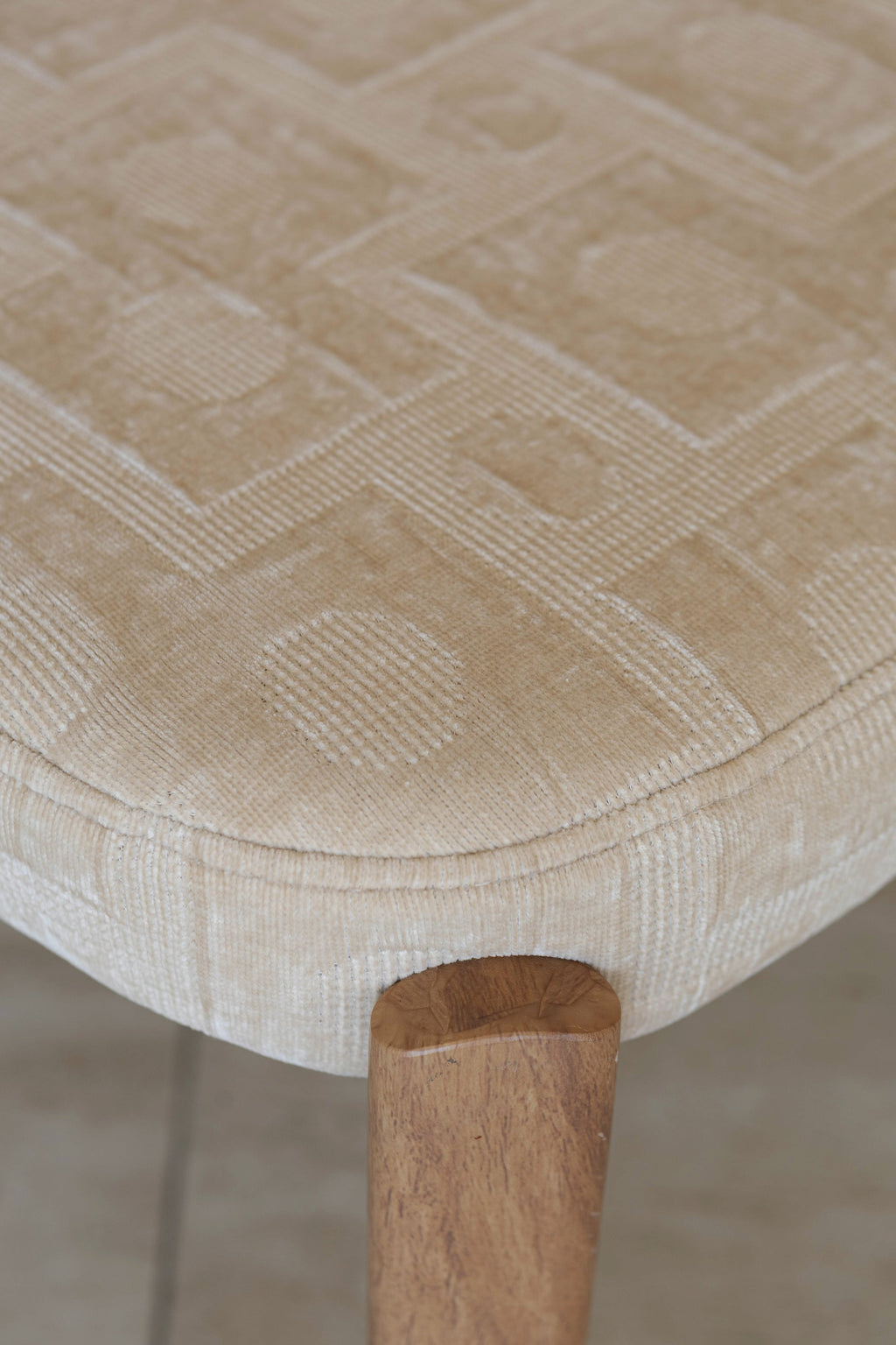 Suzie - Table Set 220Cm - Wood/Fabric Effect - Beige/Natural