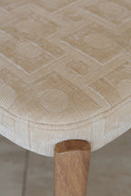 Suzie - Table Set 220Cm - Wood/Fabric Effect - Beige/Natural