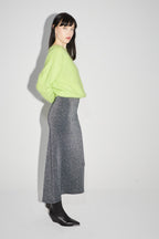 The Serena Maxi Skirt in Léo Green Knit