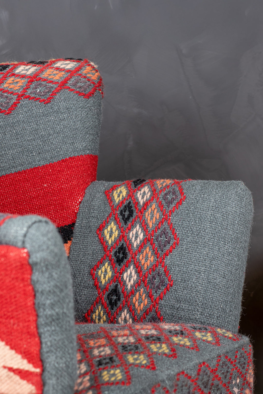 Inca - Fauteuil - Kilim/Bois - Noir