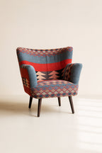Inca - Fauteuil - Kilim/Bois - Noir