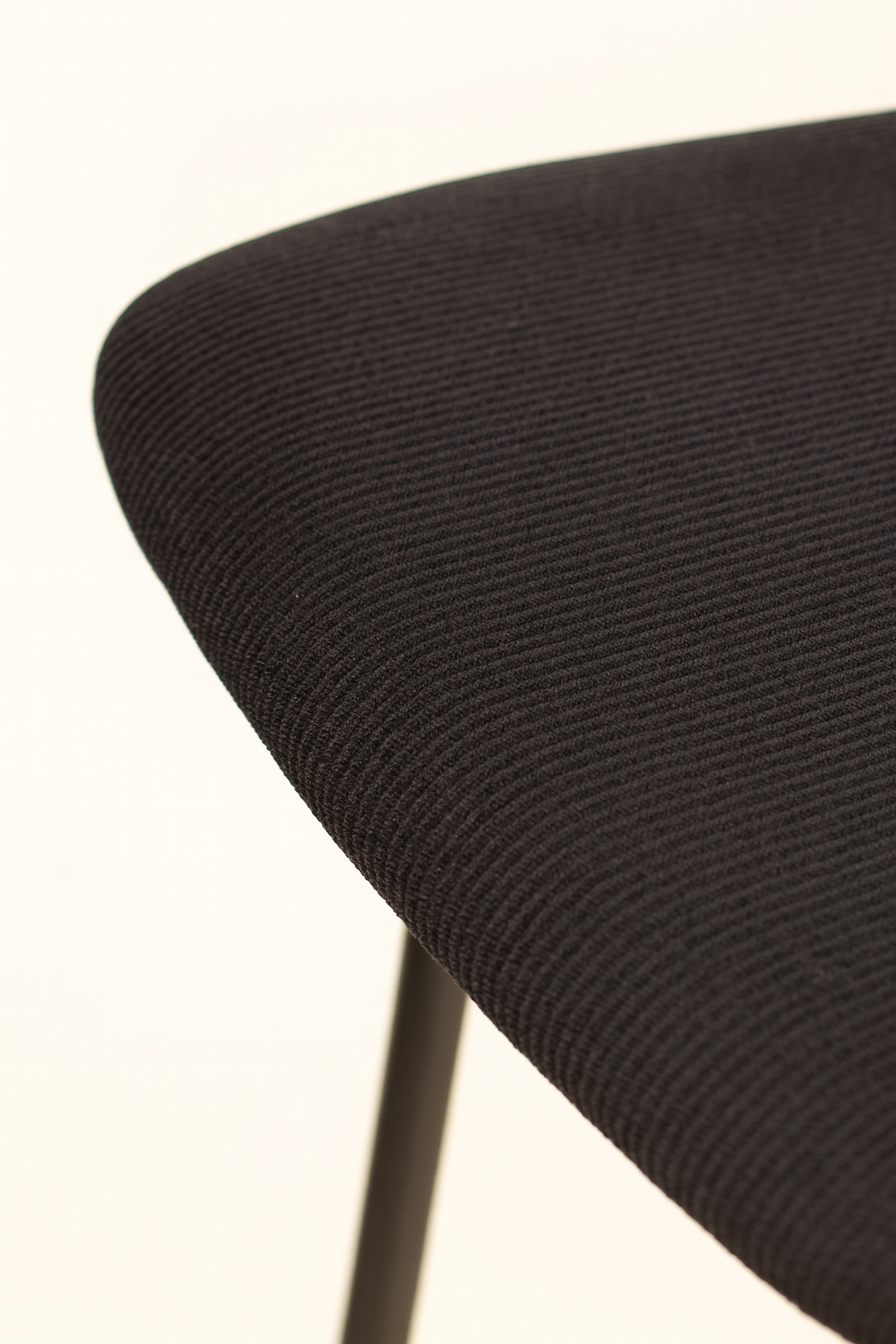 Nosara - Silla de bar Lot2 - Pana/Ratán/Metal/Madera - Negro