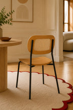 Nosara - Set of 2 Chairs - Rattan/Metal/Wood - Black/Natural