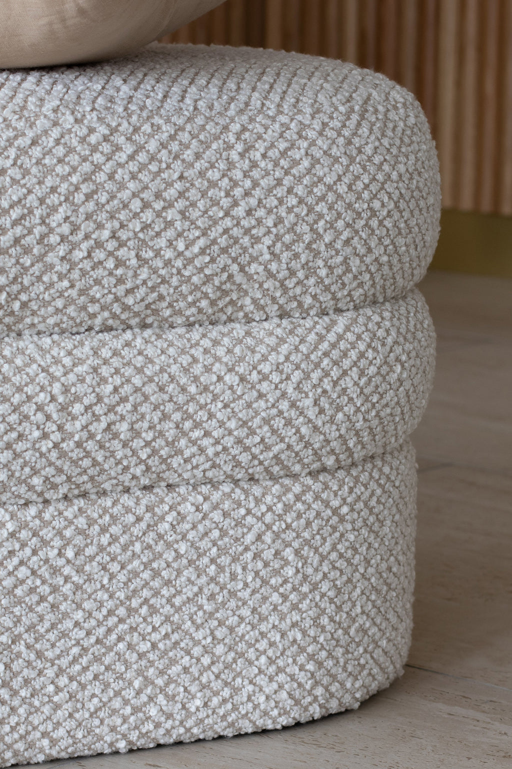 Ulysse Pouf - Bouclette - Ecru