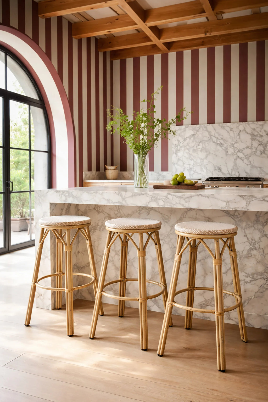 Amalfi - Tabouret Bar - Alu Aspect Rotin/Textilene