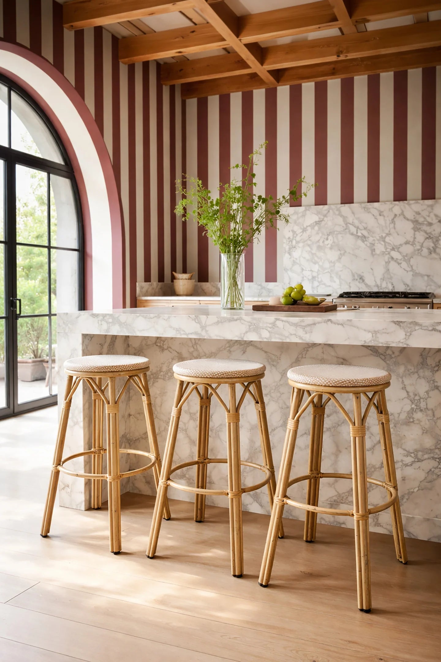 Amalfi - Tabouret Bar - Alu Aspect Rotin/Textilene