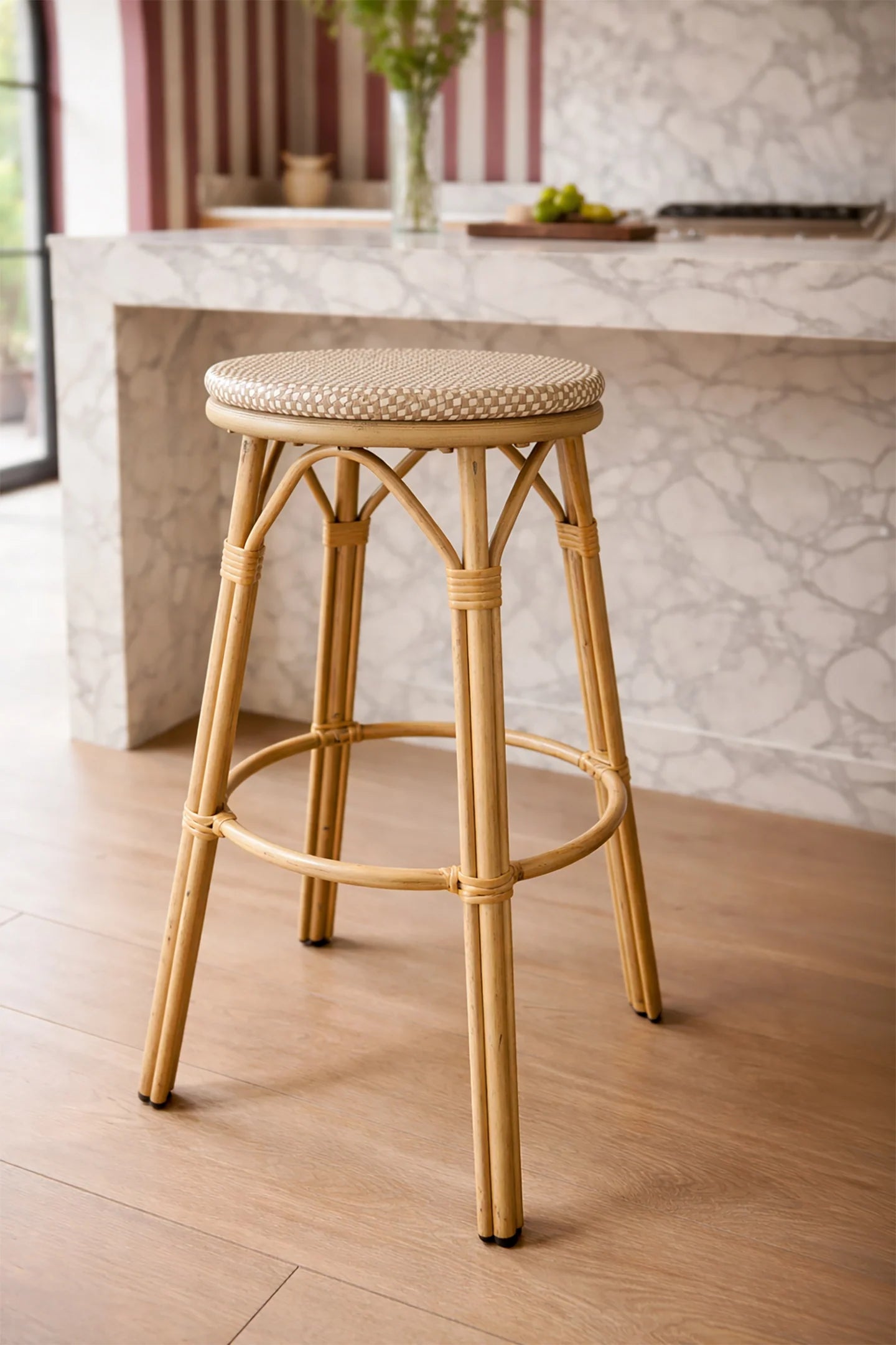Amalfi - Tabouret Bar - Alu Aspect Rotin/Textilene