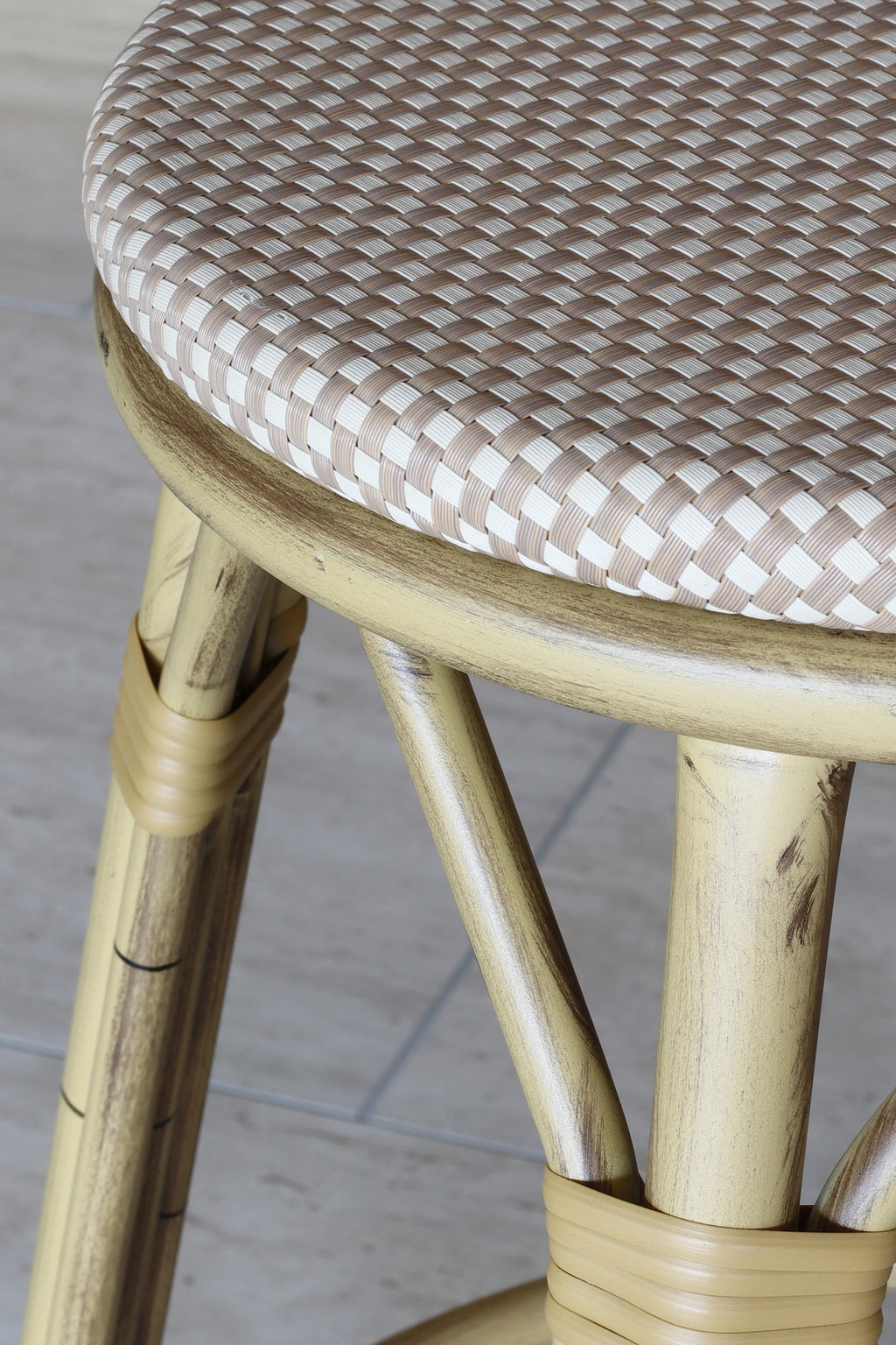 Amalfi - Tabouret Bar - Alu Aspect Rotin/Textilene