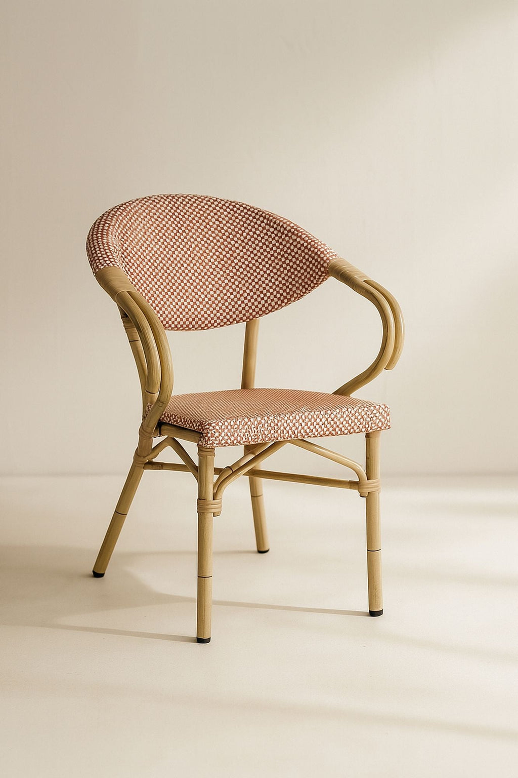 Conjunto de 2 sillones de mesa de textileno - Rojo Amalfi