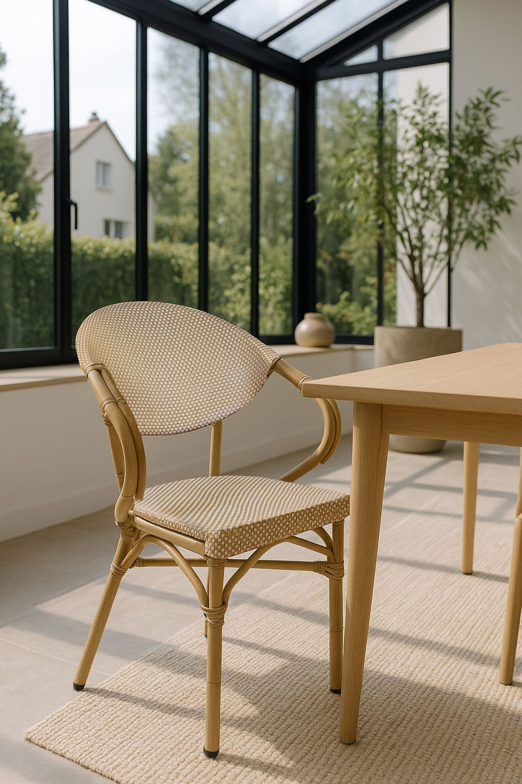 Set of 2 Amalfi Textilene Table Armchairs - Beige