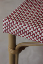 Amalfi - Lot 2 Fauteuils De Bar - Aspect Rotin/Textilene - Rouge