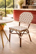 Scala - Set of 2 Chairs - Rattan Effect Aluminum - Hazelnut/Walnut