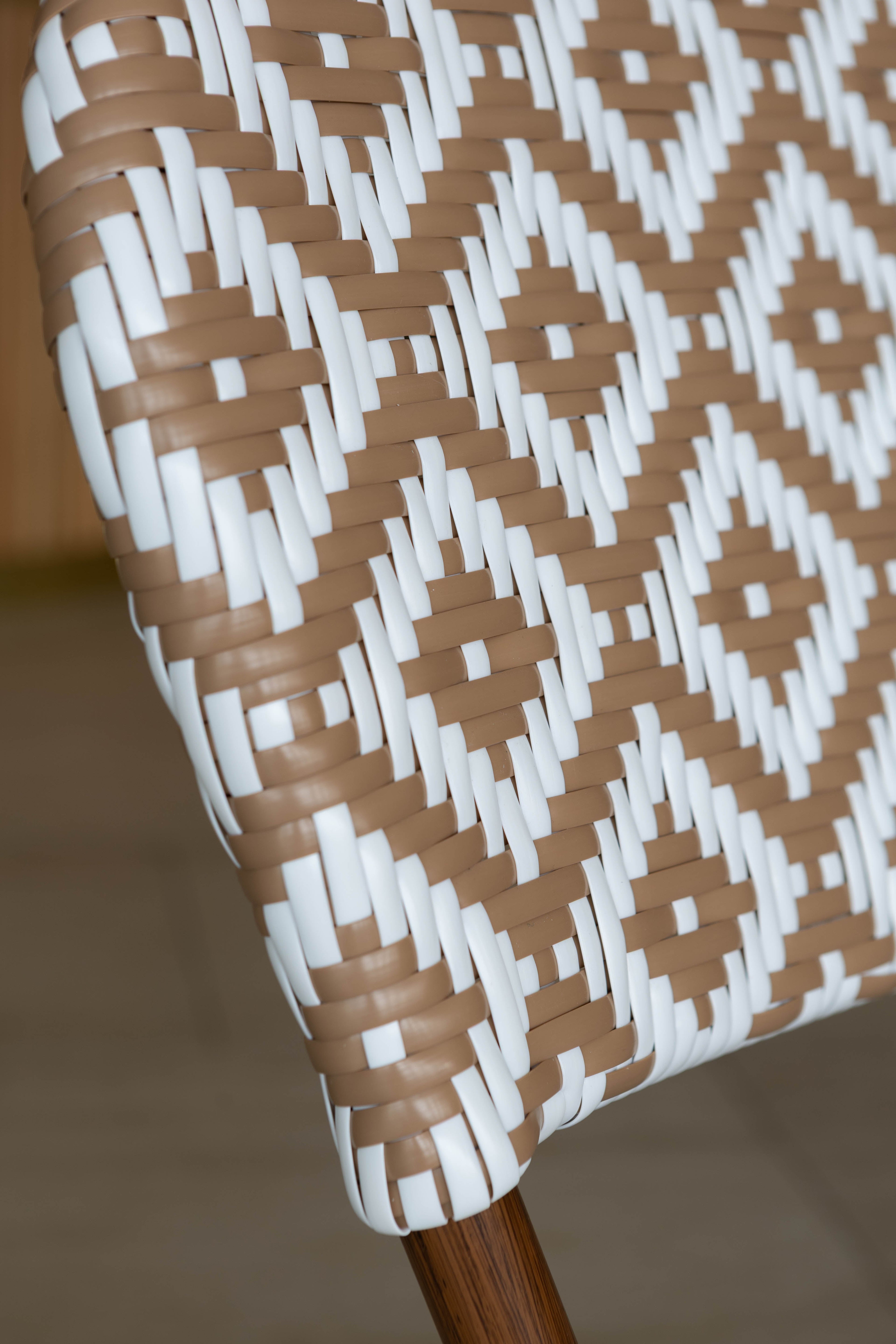Scala - Set of 2 Chairs - Rattan Effect Aluminum - Hazelnut/Walnut