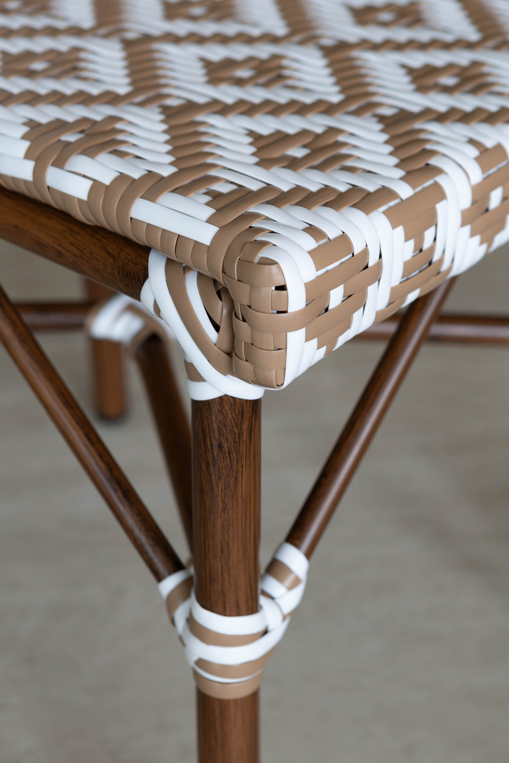 Scala - Set of 2 Chairs - Rattan Effect Aluminum - Hazelnut/Walnut