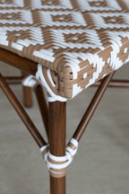 Scala - Set of 2 Chairs - Rattan Effect Aluminum - Hazelnut/Walnut