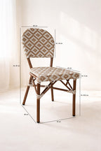 Scala - Set of 2 Chairs - Rattan Effect Aluminum - Hazelnut/Walnut