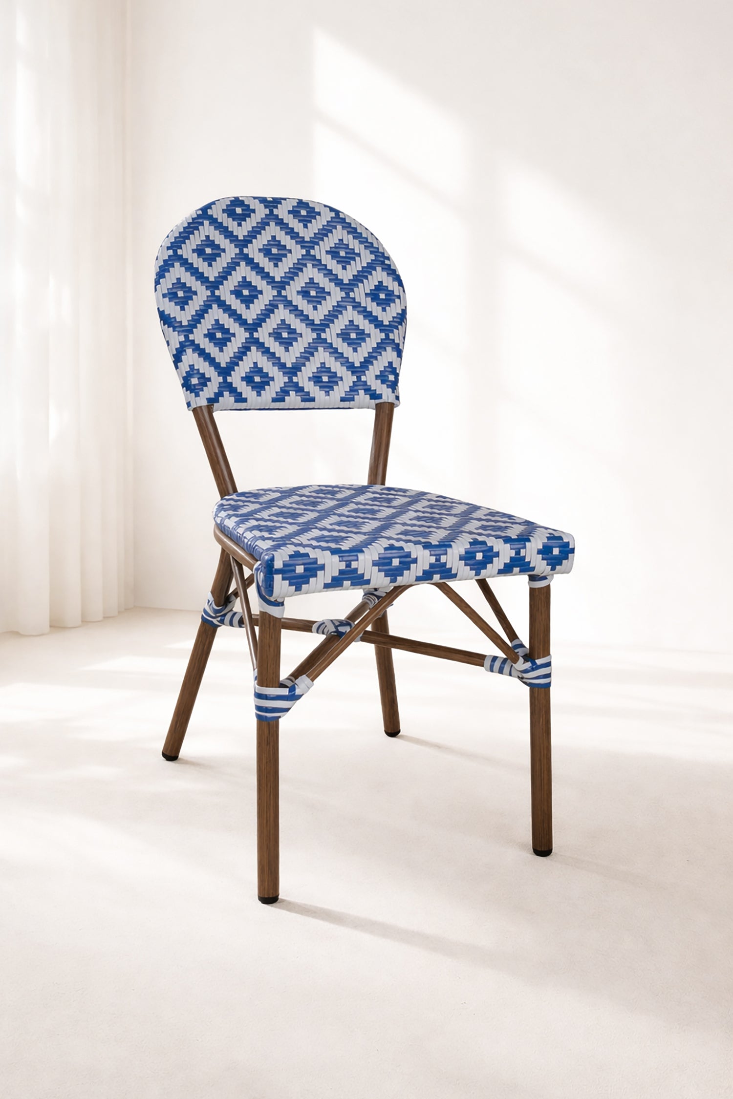 Scala - Lot 2 Chaises - Rotin/Aluminium/Textilene - Bleu