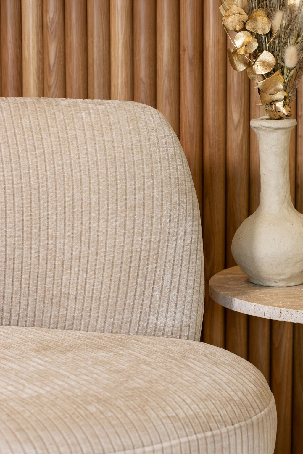 Come - Banc Avec Dossier - Velours - Beige